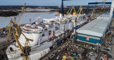 Kleine brand op Costa Smeralda bij scheepswerf Meyer Turku Kleine brand op Costa Smeralda bij scheepswerf Meyer Turku