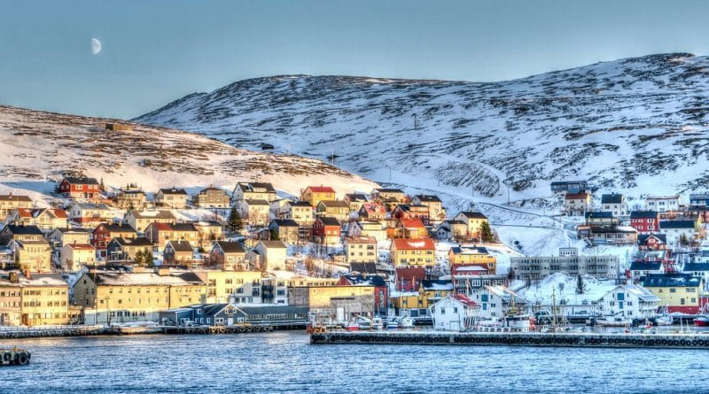 Honningsvag in de winter