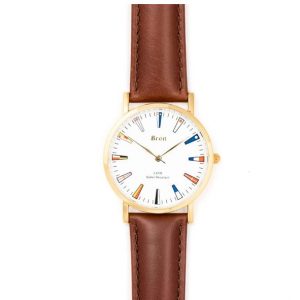 Maritiem Horloge met seinvlaggen afbeelding – goudkleurig