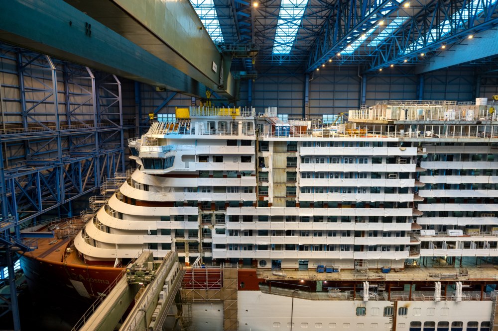 Brug blok AIDAcosma geplaatst bij Meyer Werft | Cruisereiziger